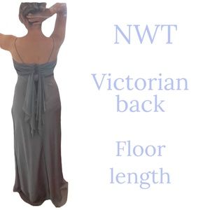 NWT Betsy & Adam Formal Gown in lavender & blue-grey duochrome Size 8